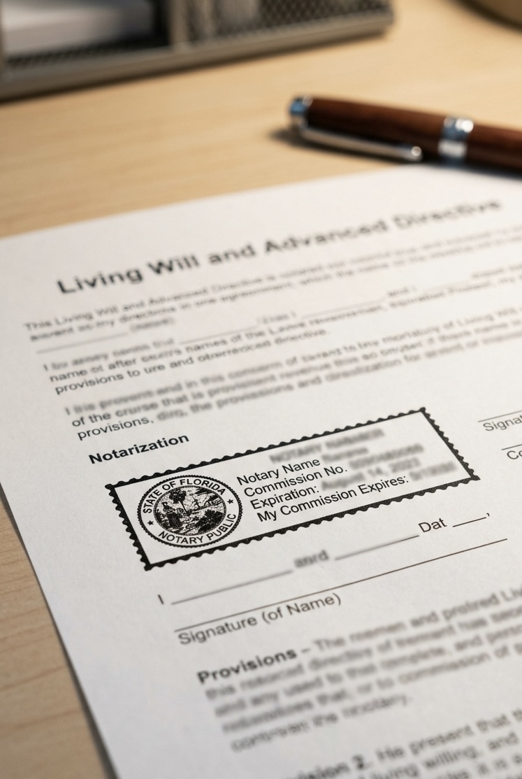 Palm Beach County mobile living will notary service — compassionate and legally compliant execution