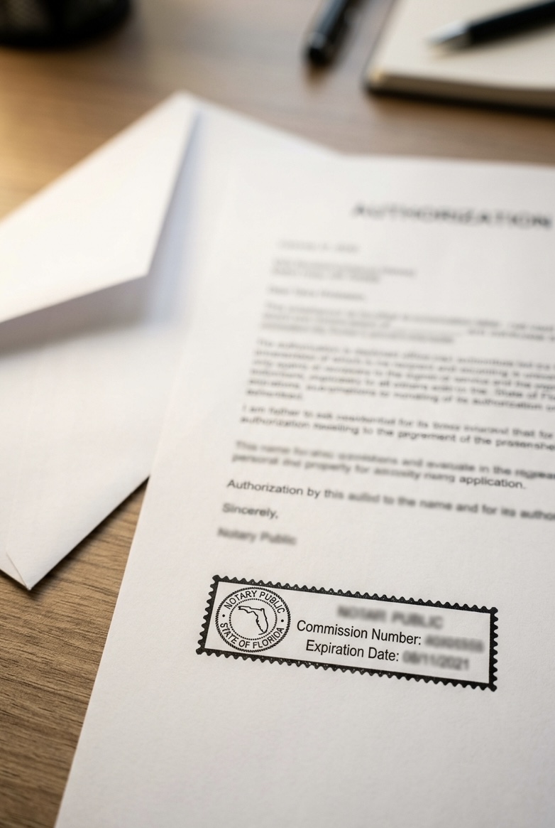 Palm Beach County mobile notary service for authorization letters — fast same-day availability