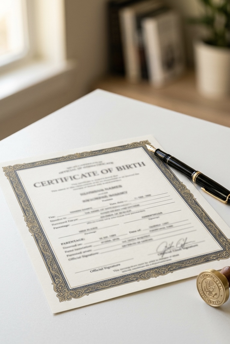 USCIS-accepted birth certificate translation with certification statement from West Palm Beach translation service