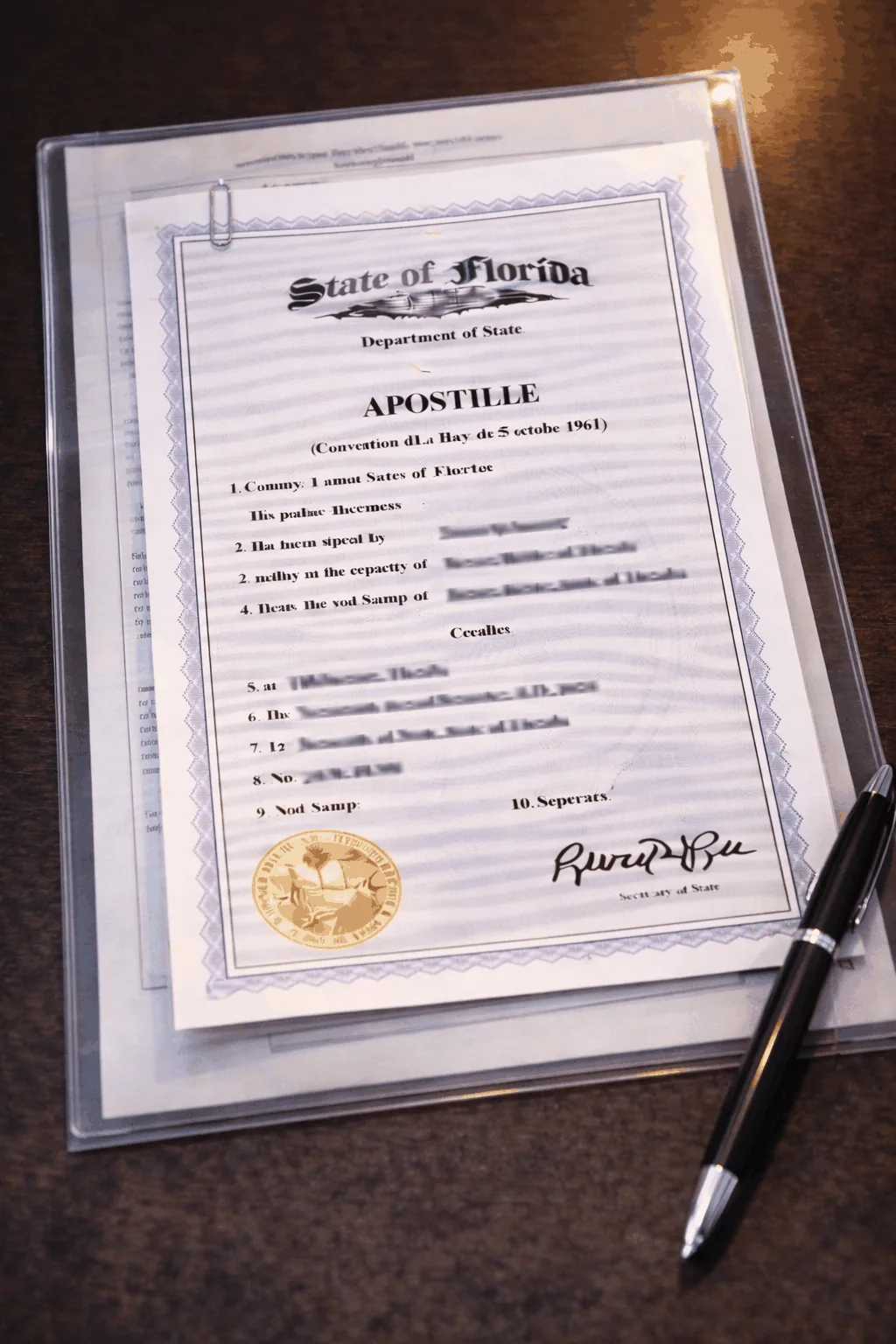 West Palm Beach apostille specialist processing Florida Certificate of Good Standing for international investment transaction