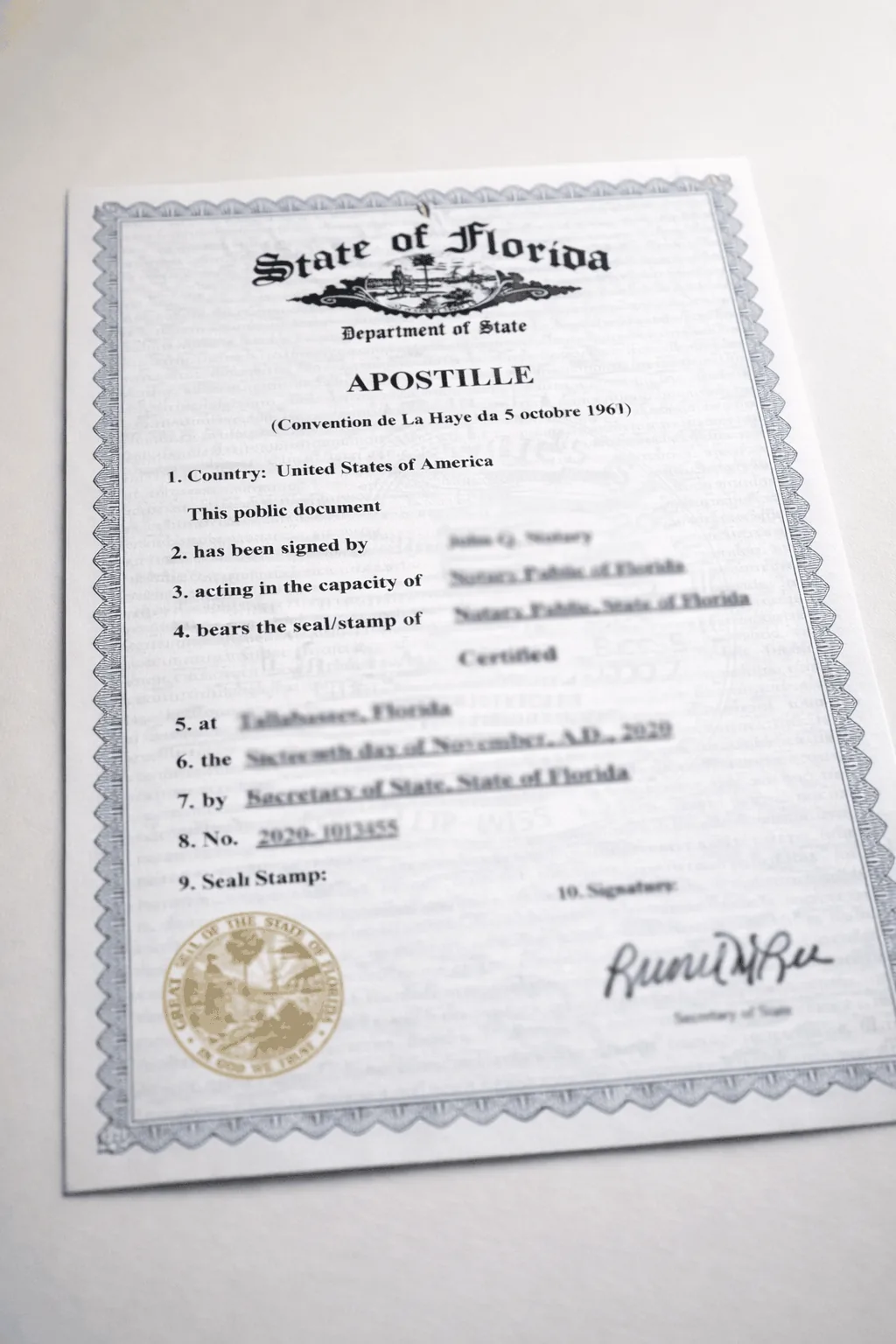 West Palm Beach notary and apostille document preparation process